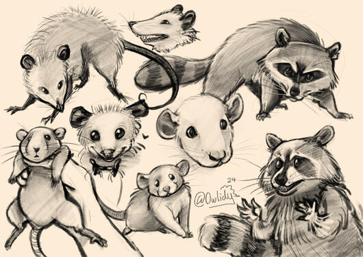 Sketch Page: Trashimals