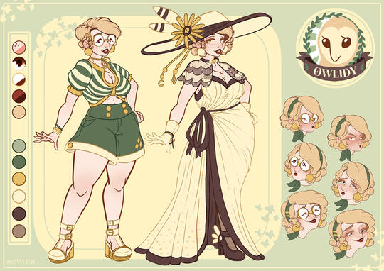 Reference Sheet: Summer and Formal Owlidy (OUTDATED)